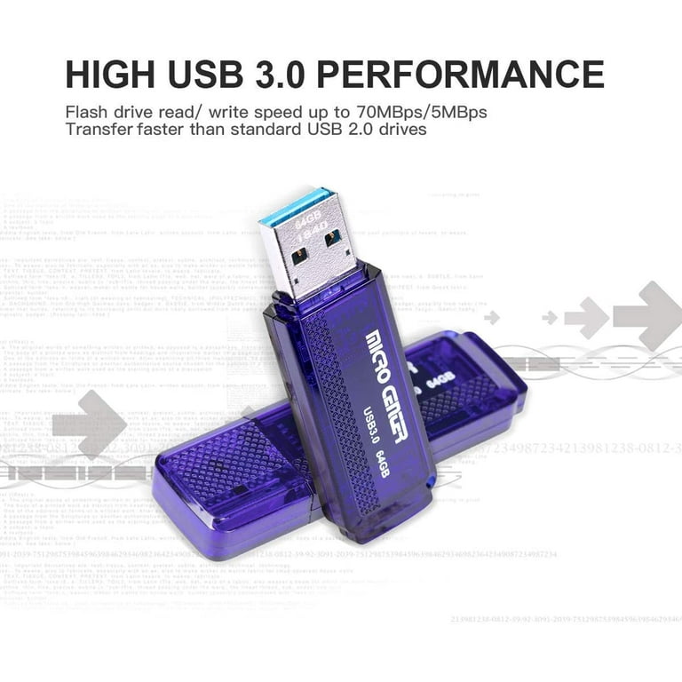 KOOTION Flash Drive 64 GB USB 3.0 Flash Drive Thumb Drive Retractable 64G  Memory Stick Ultra High Speed USB Stick Jump Drive Rugged USB Flash Drive