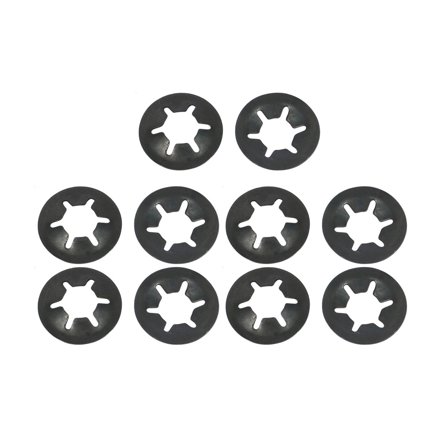 Unique Bargains 10Pcs 8mm x 18mm Internal Tooth Locking Washers Black Metal