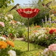 thumbnail image 7 of Handmade Metal Flower Garden Stake with Bird Bath & pollinator Water Station, Bee Bath for Garden Metal Bee Water Feeder with Flower Design for Outdoor Yard Decor, 7 of 7