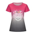 thumbnail image 4 of Camiseta de manga corta con estampado de cuello redondo a la moda navideña para mujer, blusa suelta informal, Tops Fridja gope877, 4 of 4