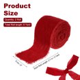 thumbnail image 2 of Uxcell Ruban en Velours 2 Pouces, 2 Rouleaux 6 Yards Frange Effilochée pour Emballage Cadeau et Invitations de Mariage, Rouge, 2 of 7