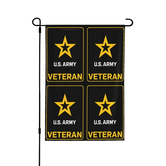 Us Army Veteran Logo Garden Flag 12.5 X 18 Inch Double Sided, Decorative Flag Balcony Courtyard Indoor Welcome Garden Flag