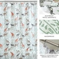 thumbnail image 4 of iDesign Waterproof PEVA Shower Curtain, Safari, Green, 4 of 6