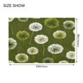 thumbnail image 2 of 2 Piece Bath Mat Set with U-Shaped Toilet Mat and Rectangle Bath Rugs Non Slip Machine Washable Bathroom Mats Green Dandelions Pattern, 2 of 7