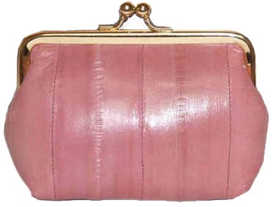 Floral Pink Horse Girl Coin Purse Buckle Vintage PU Pouch Kiss-lock Wallet for Women Girl