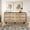Black, variant on Storage Cabinet with Drawers, Black Rattan-Style MDF Cabinet for Living Room Bedroom Entryway