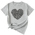 thumbnail image 2 of Anbech Heart Printed T-Shirt for Women Cute Graphic Junior Girls Short Sleeve Tee Tops with Crew Neck, 2 of 3