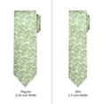 thumbnail image 3 of Jacob Alexander Men's Woven Bold Vine Pattern Slim 2.5 inch Width Neck Tie - Green, 3 of 7