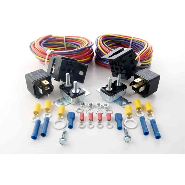 JEGS 10566 Dual Fuel Pump Harness and Relay Kit 30 Amp Includes (80