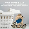 thumbnail image 5 of Wool Dryer Balls XL Organic Laundry Fabric Softener 6-Pack Character: Donkey, 5 of 10