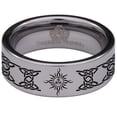 thumbnail image 2 of Triquetra Sun Tungsten Carbide Ring, 2 of 9