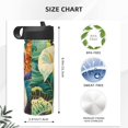 thumbnail image 4 of Honeii Tropical Floral Jungle Print 18 oz Insulated Water Bottle with Straw Lid, Stainless Steel Sports Water Bottles, Double Walled Vacuum, Leak Proof, 4 of 8