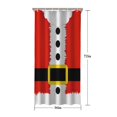 thumbnail image 5 of Red Christmas Santa Costume Pattern Shower Curtain 36"x72" ,Bathroom Decorative Shower Curtains Set with 12 Hooks,Modern Waterproof Washable Shower Curtain, 5 of 6