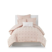 Gracie Mills Grady Elegance Defined Cotton Jacquard Comforter Set with Euro Shams and Throw Pillows - GRACE-9445
