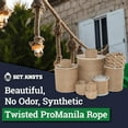 thumbnail image 4 of SGT KNOTS Twisted ProManila Rope - UnManila, Twisted 3 Strand Outdoor Rope, Lightweight Synthetic Rope for DIY Projects, Marine, Commercial (3/4" x 25ft), 4 of 8