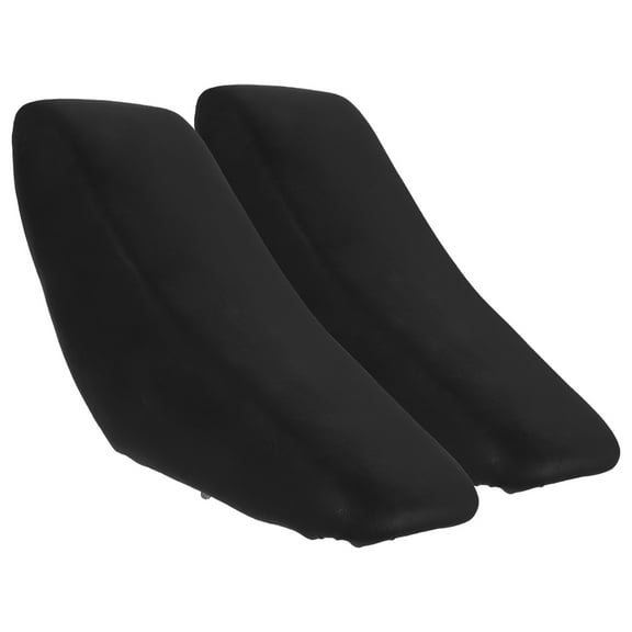 SOPOTUTU 2Pcs Motorcycle Atv Seat Cushion Black Wide Padded Shock Absorbing Rear Saddle Cover