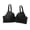 Black, variant on Plus Size Front Closure Bra for Women Wireless Supportive Soft Stretch Comfort Bra Adjustable Straps Daily Underwear