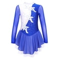 thumbnail image 3 of DPOIS Girls Shiny Sequins Figure Ice Skating Dress Dancewear, 3 of 4
