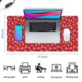 thumbnail image 5 of Long Mouse Pads for Desk,Red Christmas Tree Pattern Desk Mats on Top Of Desks, Desk Mouse Pad Extra Large with 3mm Non-Slip Base and Stitched Edge for Gaming,Office,Work,Home 31.5x15.7in, 5 of 5