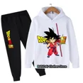 thumbnail image 1 of Conjunto de Sudadera con capucha y pantalones de dibujos animados para niños y niñas, chándal de Goku, 2 piezas, primavera y otoño, novedad, 1 of 1