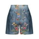 thumbnail image 3 of Mujeres Pantalones Cortos con Bolsillos Impresos Detalle Vendaje, Casual Y Suelto Ajuste Pantalones Cortos de las Mujeres para el Verano, 3 of 5