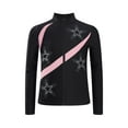 thumbnail image 3 of Miutii Girls Figure Ice Skating Training Jacket Rhinestones Sparkly Gymnastics Winter Sports Training Warm Coat Pink 6, 3 of 5