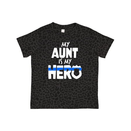 

Inktastic My Aunt is My Hero Police Officer Family Gift Toddler Boy or Toddler Girl T-Shirt