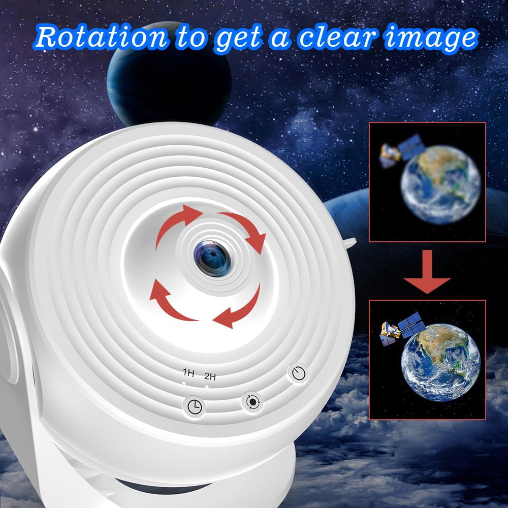 VIVIHEYDAY 13 in 1 Planetarium Galaxy Projector 360° Rotating Night Light Nebula Star Projector Lamp Timer White