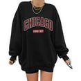 thumbnail image 3 of Women's Sweatshirts 2025 Chicago Sweatshirt Trendy Casual Crewneck Pullover Tops Streetwear Sweatshirt for Women, 3 of 5