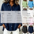 thumbnail image 3 of QSXADF Women's Button Down Shirts Cotton Linen Tops Point Collar Long Sleeve Solid Button Front Shirt For Office Casual Women's Fall Winter Tops, 3 of 6