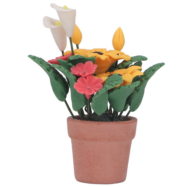 1:12 plantas de casa de muñecas en miniatura hechas a mano de alta simulación Mini plantas artificiales en macetas para accesorios de casa de muñecas