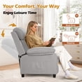 thumbnail image 5 of Korser Manual Push Back Recliner Chair with Side Pockets,Recliner Chairs for Adults for Living Room,Small Recliners for Small Spaces,Linen,Light Grey, 5 of 8