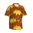 thumbnail image 2 of Disketp Hawaiian Shirts For Men,Dinosaurs And Leaves Print Mens Casual Short Sleeve Button Down Shirts Beach Shirt, 2 of 8