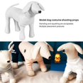thumbnail image 2 of Leather Dog Mannequins Standing Position Dog Models Toys Pet Animal Shop Display Mannequin White L, 2 of 5