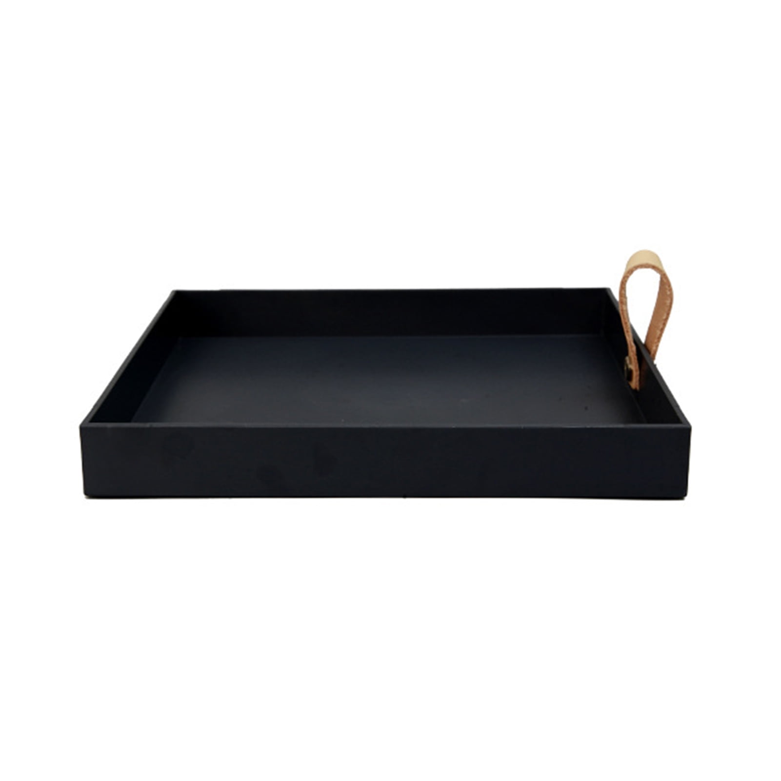 Yesbay Square Decorative Dish ABS Table Centerpieces Display Tray Home Decor,Black