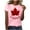Pink, variant on OGLCCG Canada Maple Flag Womens T Shirts Graphic Printed Short Sleeve Crewneck Tops Loose Fit Lightweight Summer Casual Pullover for Women