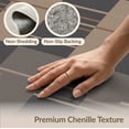thumbnail image 6 of ODIKA 2'x3' Brown Geometric Checkered Design Washable Throw Rug Modern Pattern with Natural Accents Non-Slip, Low Profile, Flatwoven, Easy Care for Hallway, Study Room, 6 of 7