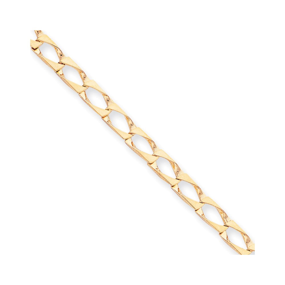 10K Yellow Gold bracelet Fancy 8 in 5.75 mm Link