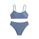 thumbnail image 1 of Odeerbi 8-14 Años Niñas Playa de Verano Bikini de Cuerda Traje de Baño Hawaiano Traje de Baño de Color Sólido Traje de Baño de Dos Piezas Set, 1 of 6