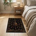 thumbnail image 3 of ODIKA 2'x3' Washable Doormat Music Rock Centered Motif Note Border Record Vinyl Themed Guitar Flowing Dynamic for Entryway, Kitchen, Laundry Room, Non-Slip, Low Pile, 3 of 7
