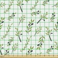 thumbnail image 2 of Ambesonne Botany Fabric by the Yard Upholstery, Simple Olive Branch Pattern, 10 Yards, White Pastel Green, 2 of 5