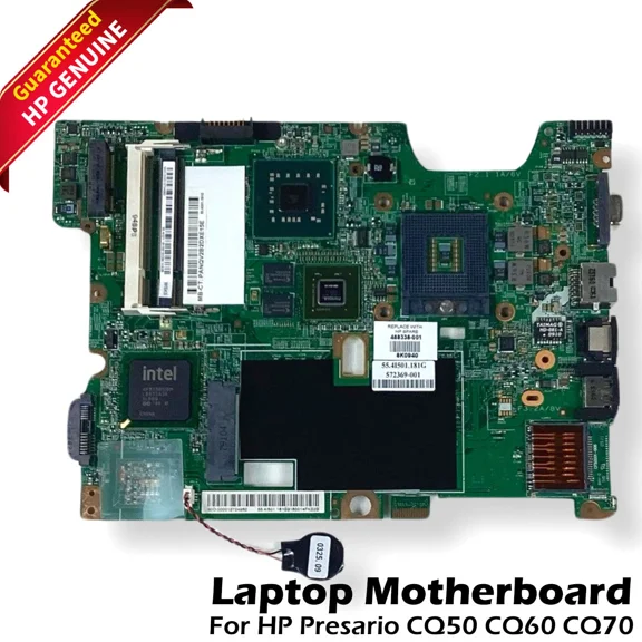 Pre-Owned HP Presario CQ50 CQ60 CQ70 Laptop Motherboard, DDR2, ATX - 572369-001