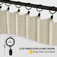 thumbnail image 5 of 100% Blackout Faux Linen Curtains for Livingroom Bedroom,2 Panels Set,Thermal Insulated,With Free 20 Ring Clips - New Cream, W50 X L102, 5 of 9