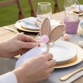 thumbnail image 4 of THLKIF Easter Bunny Napkin Rings, Golden Rabbit Ear Napkin Rings Holder Metal Round Serviette Rings Cute Easter Napkin Buckle Dining Table Decoration for Easter Dinner Weddings Party, 4 of 6