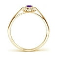 thumbnail image 2 of ANGARA Natural Princess Diana Inspired Amethyst Ring with Diamond Halo in 14K Yellow Gold for Women (Size-5x3mm) | February Birthstone, Anniversary, Jewelry Gift for Women | Natural Amethyst Ring, 2 of 9