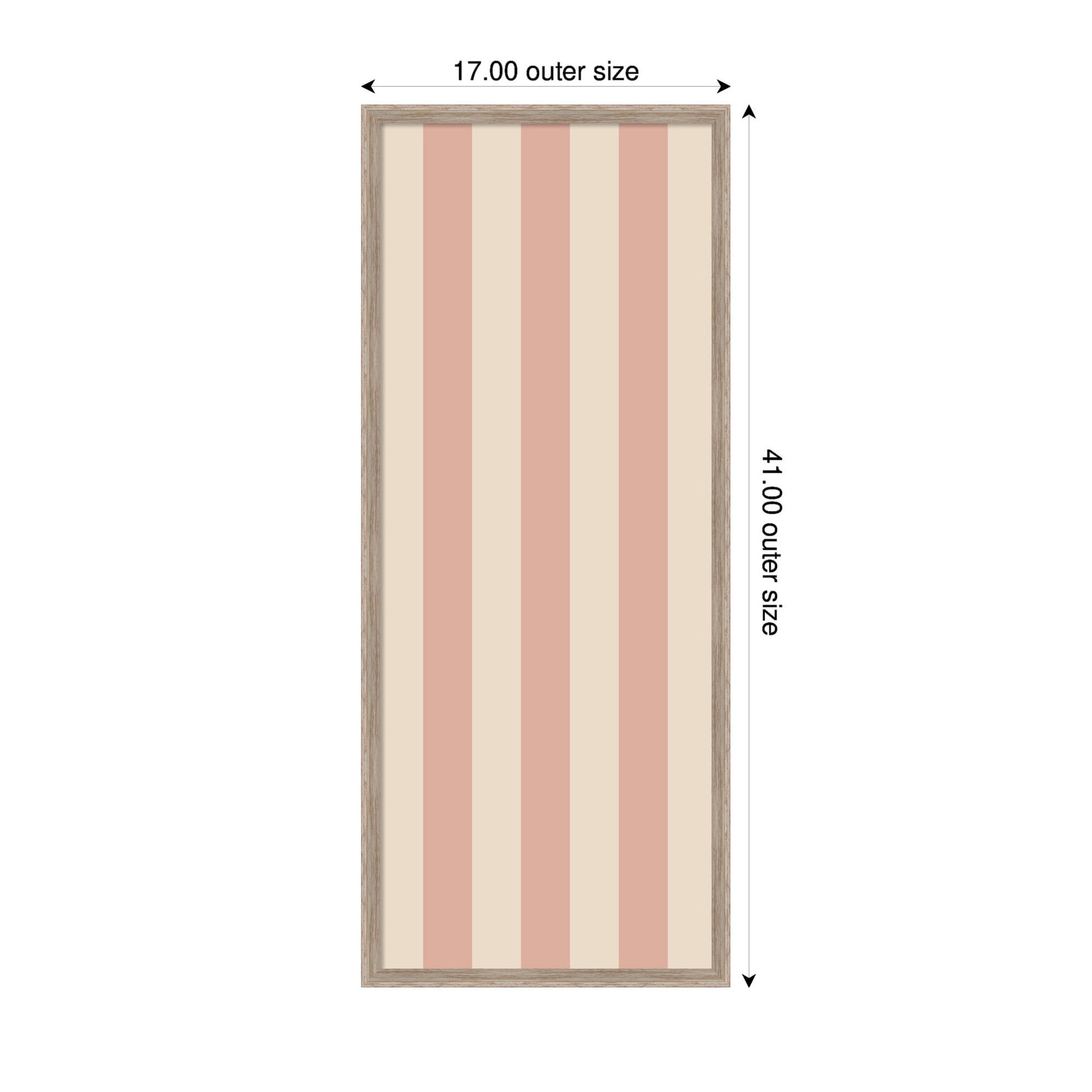 Kate and Laurel Framed Fabric Pinboard 17 x 41,  Printed Linen Rustic Farmhouse Bulletin Board for Use as a Vision Board or Wall Organization, Hardwood Wedge White Wash Frame