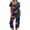 Multicolor, variant on Women's Halloween Loungewear Set Short Sleeve V Neck Top and Cropped Pants with Pockets Ghost Pumpkin Print Breathable Soft Pajama Set for Home Outdoor Black L