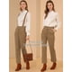thumbnail image 2 of Pantalones De Cintura Alta Allegra K Marrón XL, 2 of 6
