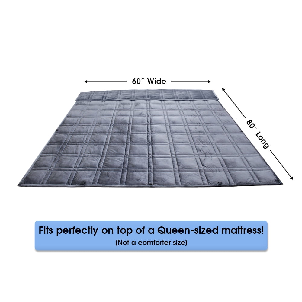 Ultra Plush Pine & River Minky Weighted Blanket (60"x80", 20 lb) in Grey