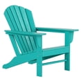 thumbnail image 5 of Portside 4-Piece Adirondack Chair with Matching Ottoman Footrest Set Turquoise, 5 of 8